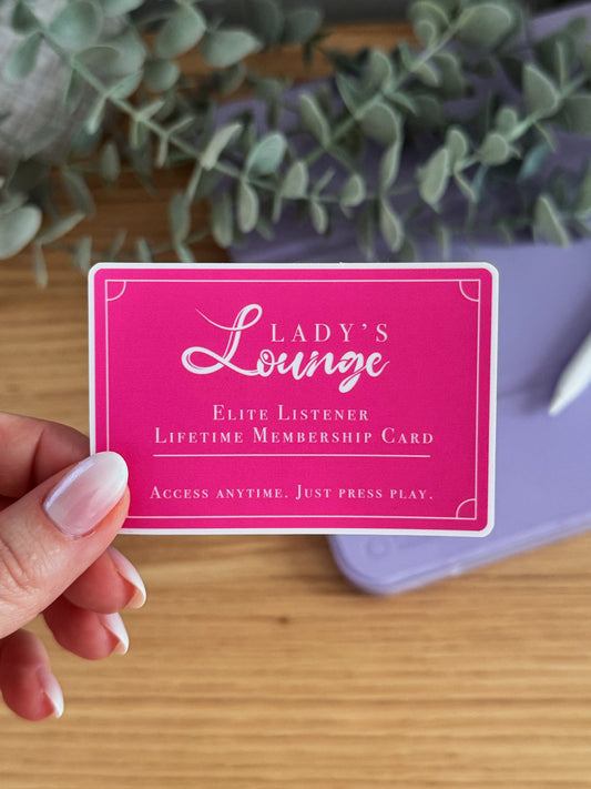 Lady's Lounge Membership Card Sticker