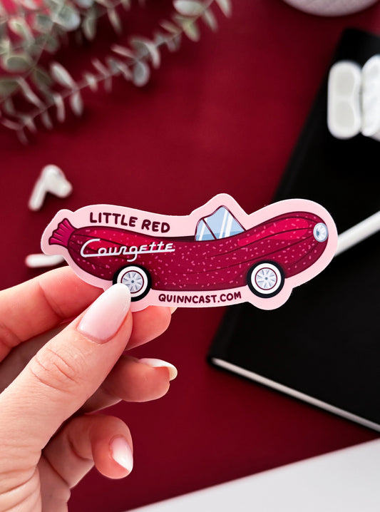 Little Red Courgette Sticker