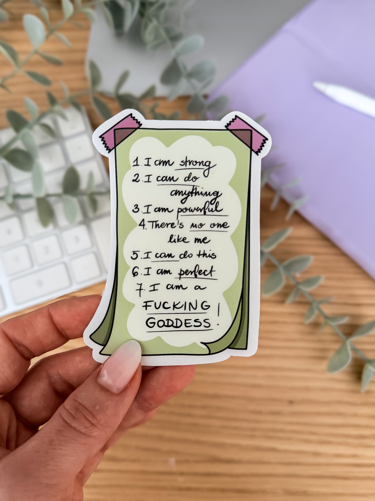 7 Affirmations Sticker