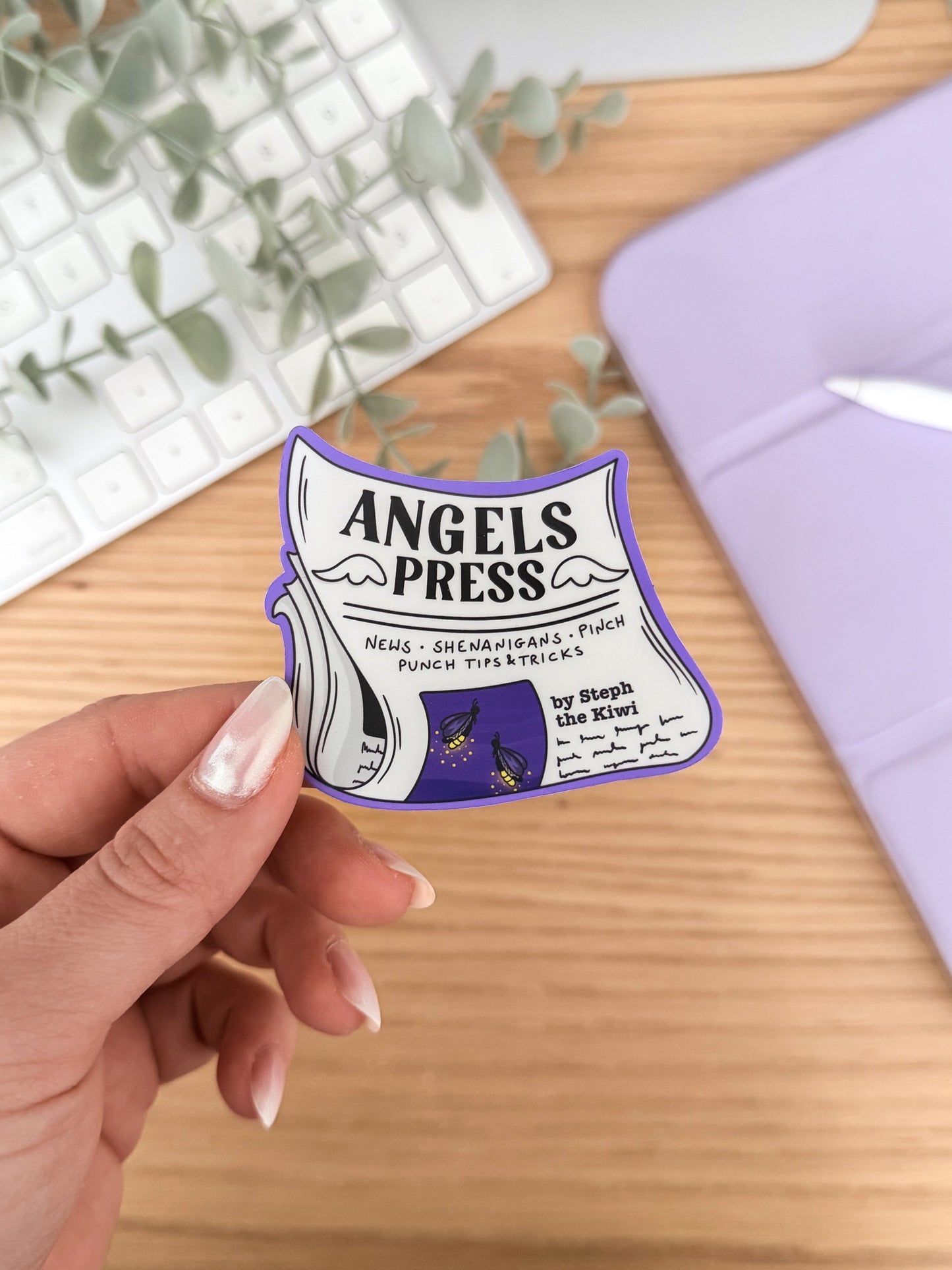 Angels Press Sticker